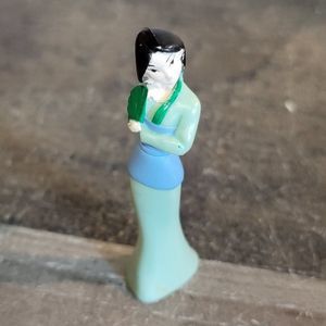 Mulan green dress fan Disney toy figure